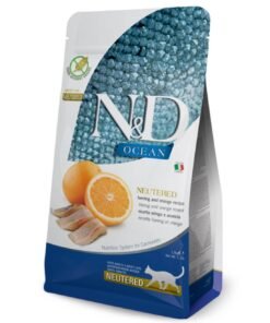 FARMINA N&D OCEAN ARENQUE Y NARANJA para GATO ESTERELIZADO