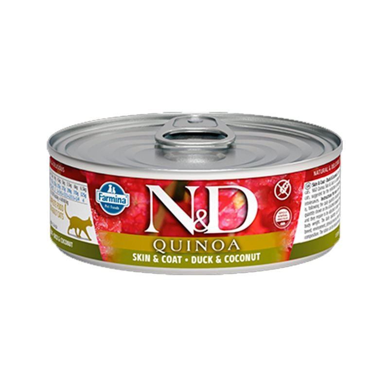 Farmina ND Quinoa Skin&Coat Pato Lata para Gato 80gr