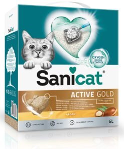 Sanicat Active Gold arena para gatos - aroma a aceite de argan 6l