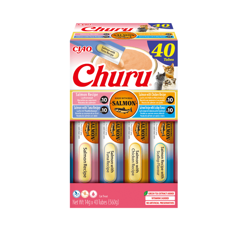 Churu Snack Sabores de Salmon 40 unidades