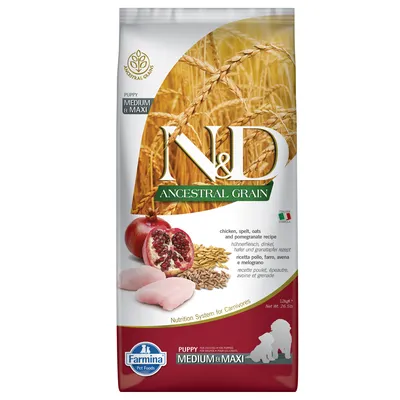 Farmina N&D Ancestral Grain con Pollo para Cachorro Med/Max 12kg